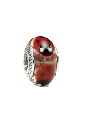 Pandora Ladybug Murano Glass Bead Charm